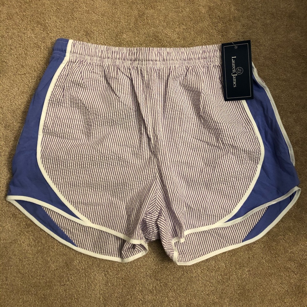 Lauren James Athletic Shorts Seersucker Size L